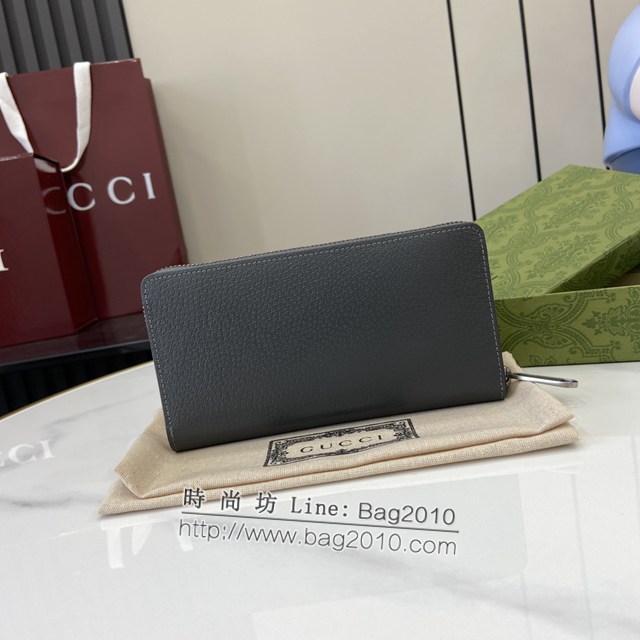Gucci專櫃古馳最新款飾鏤空互扣式雙G錢包長錢包 jh2100型號：701423